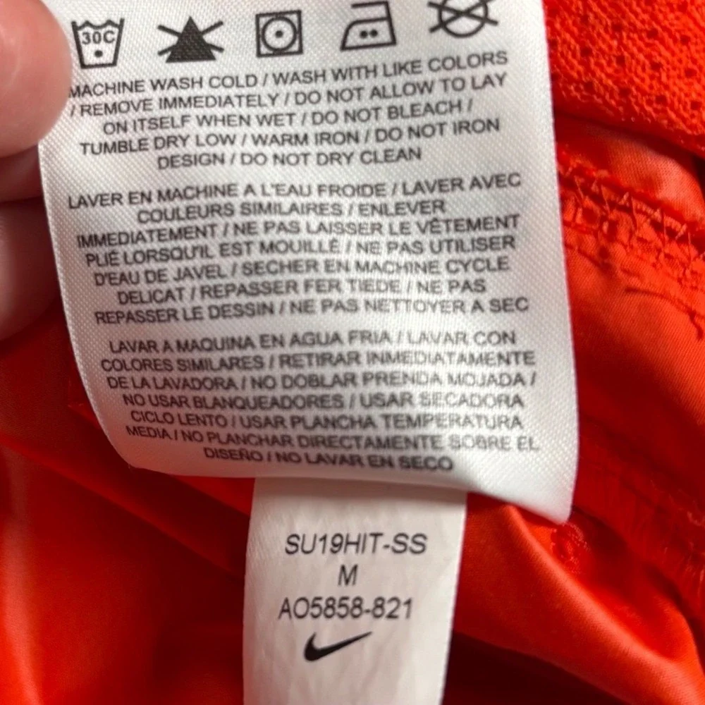 Nike Clemson Tigers On-Field 1/2 Zip Windbreaker Men M Orange Coach Vented Blade